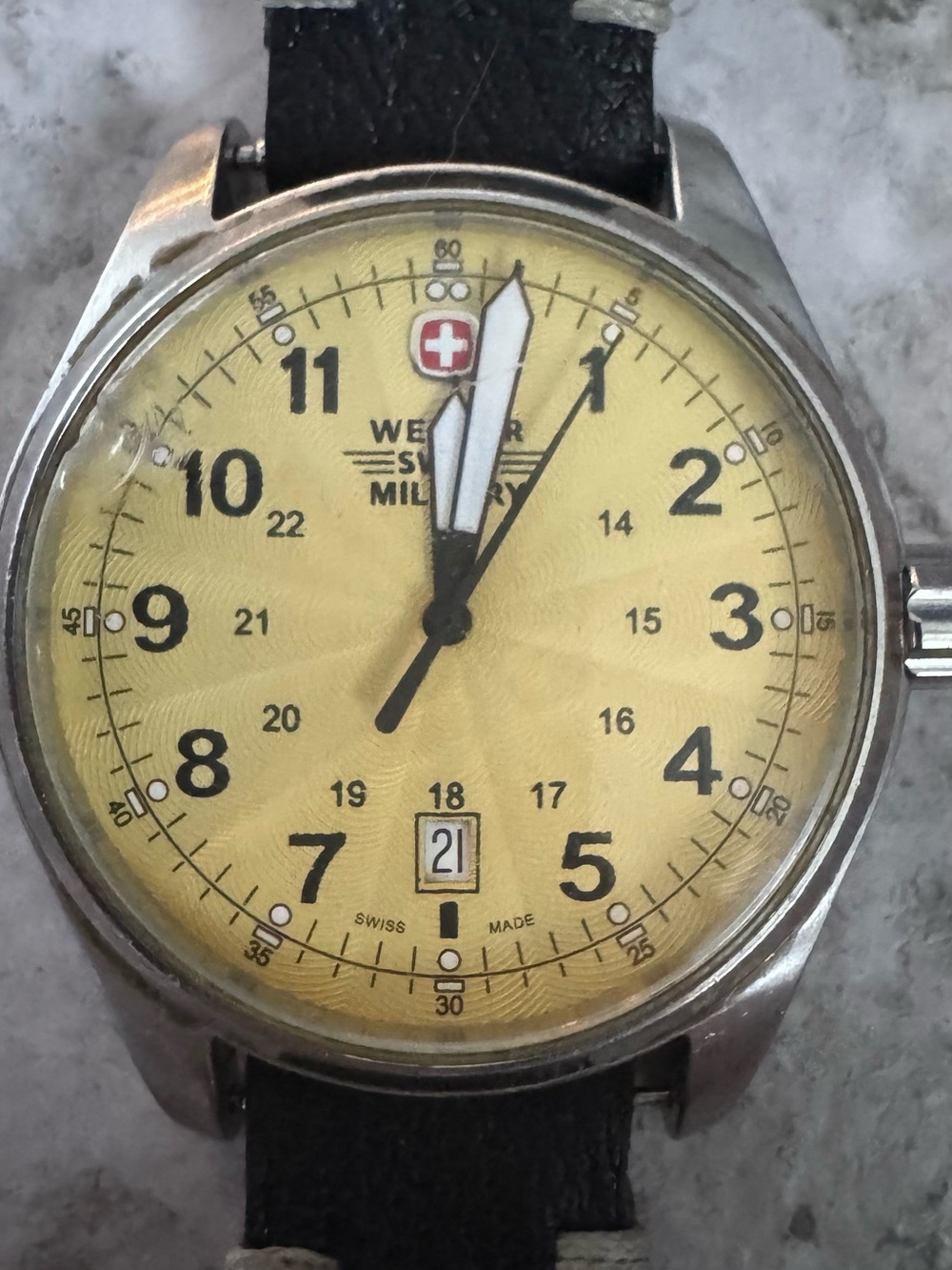Wenger Swiss Military Black and Silver Men's Watch